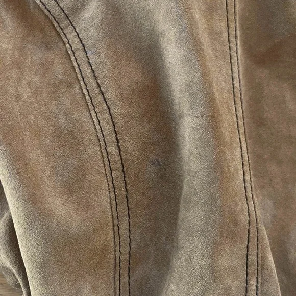 100% Leather Suede Trench Coat - Picture 3 of 8